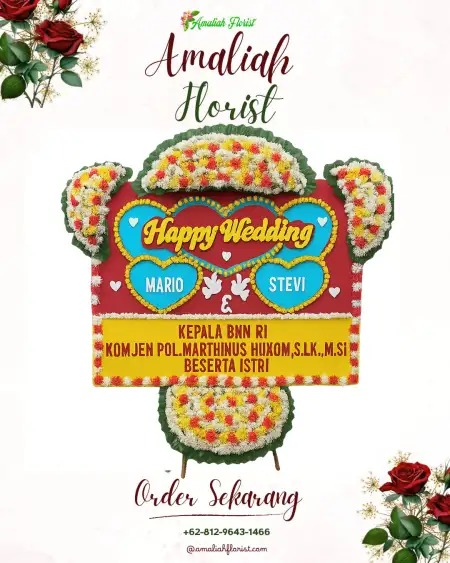 Papan Bunga Pernikahan Leato Selatan